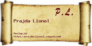 Prajda Lionel névjegykártya